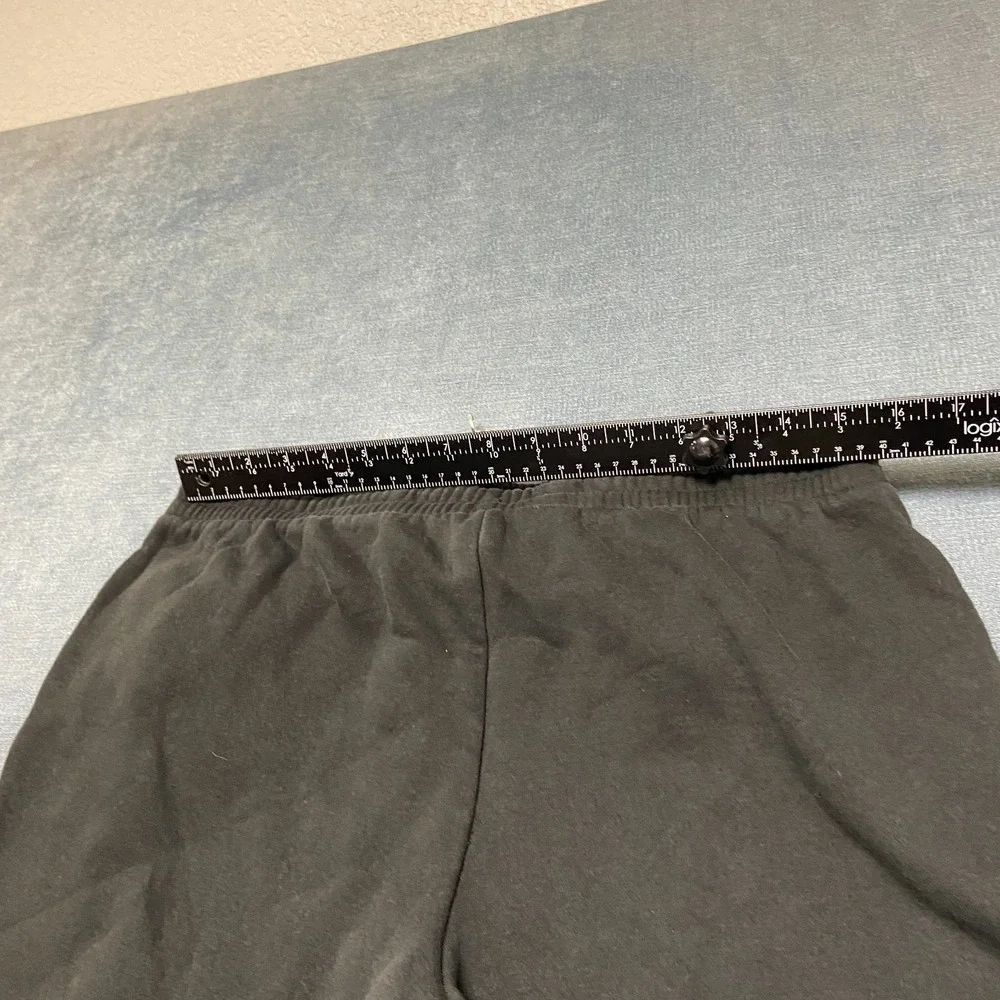Adidas Sweatpants Mens Large Black Skinny Leg Logo Drawstring Waist Winter Warm